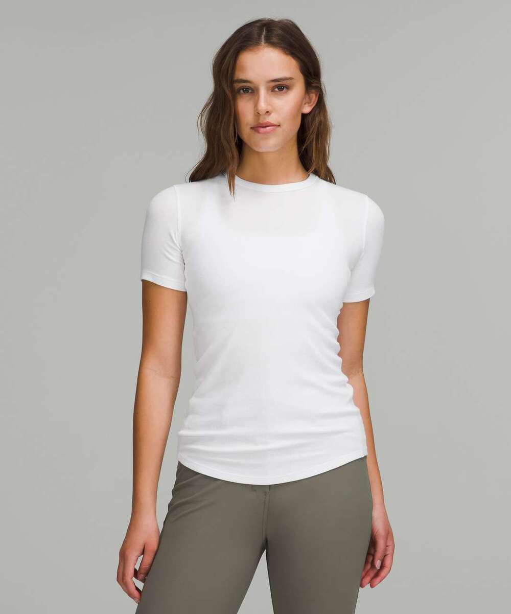 Lululemon Hold Tight Short Sleeve Shirt White SZ 2 NWT